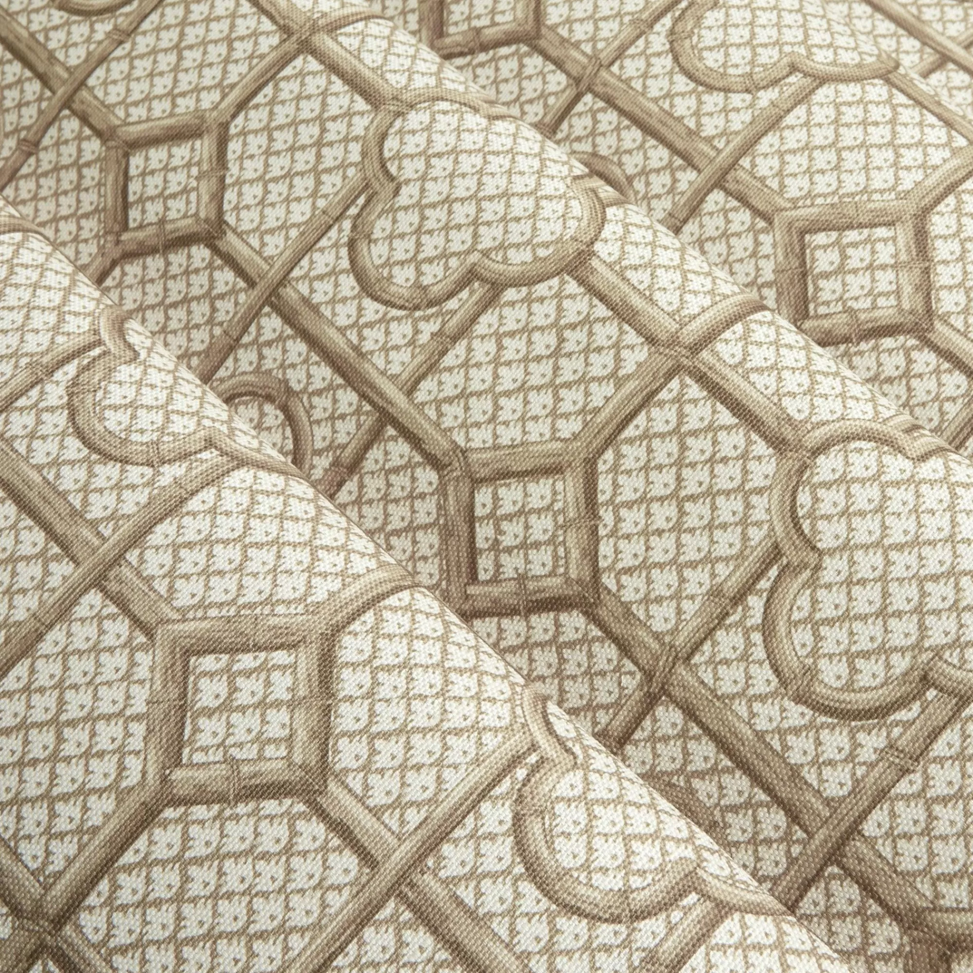 Cheap Putty Bamboo Trellis Fabric Serena Fresson Fabrics