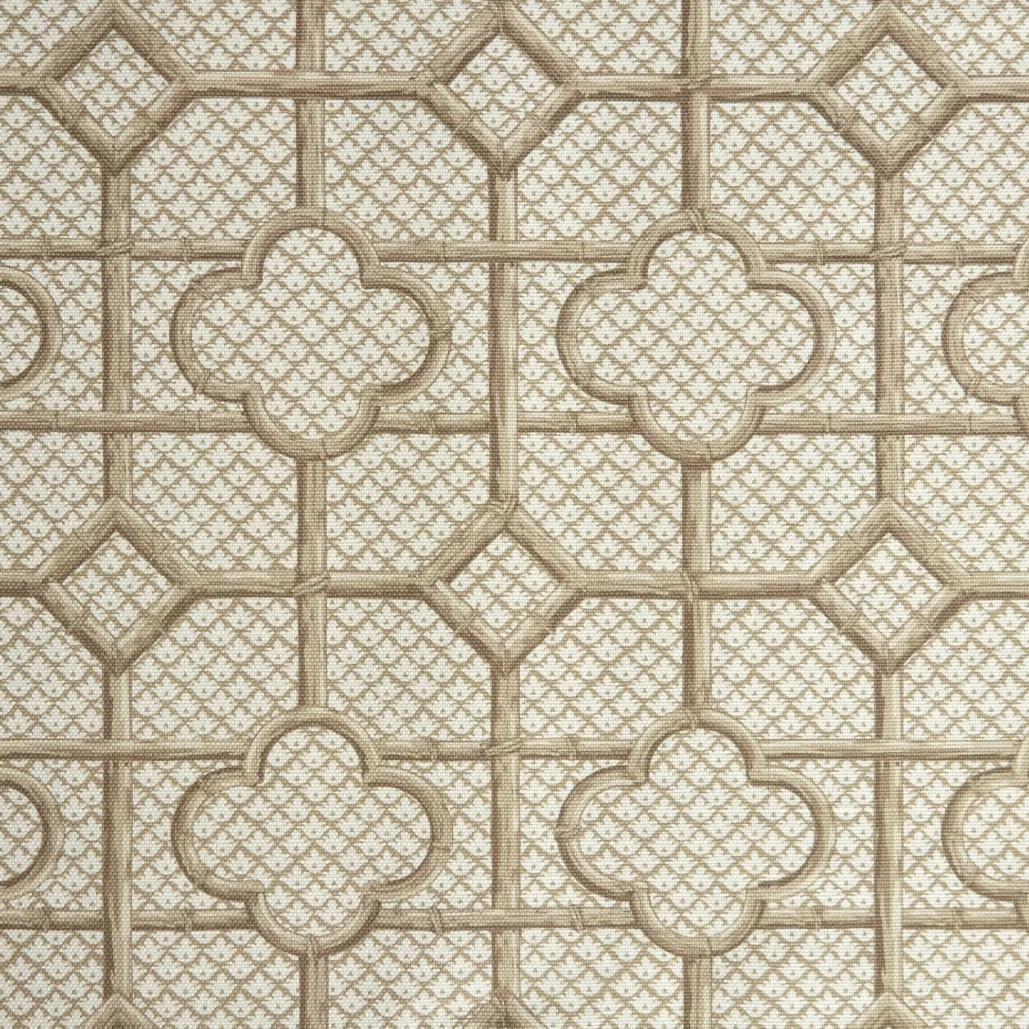 Cheap Putty Bamboo Trellis Fabric Serena Fresson Fabrics