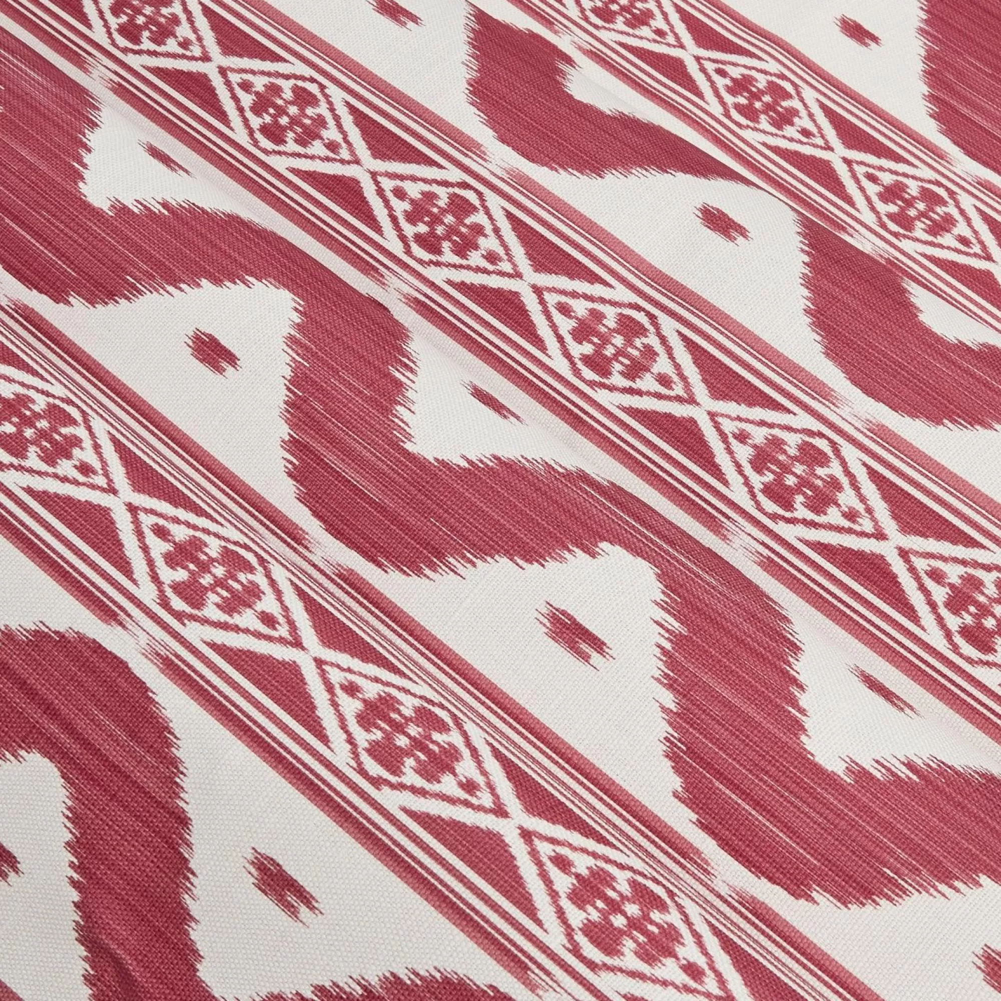 Cheap Raspberry Pink Ikat Stripe Fabric Serena Fresson Fabrics