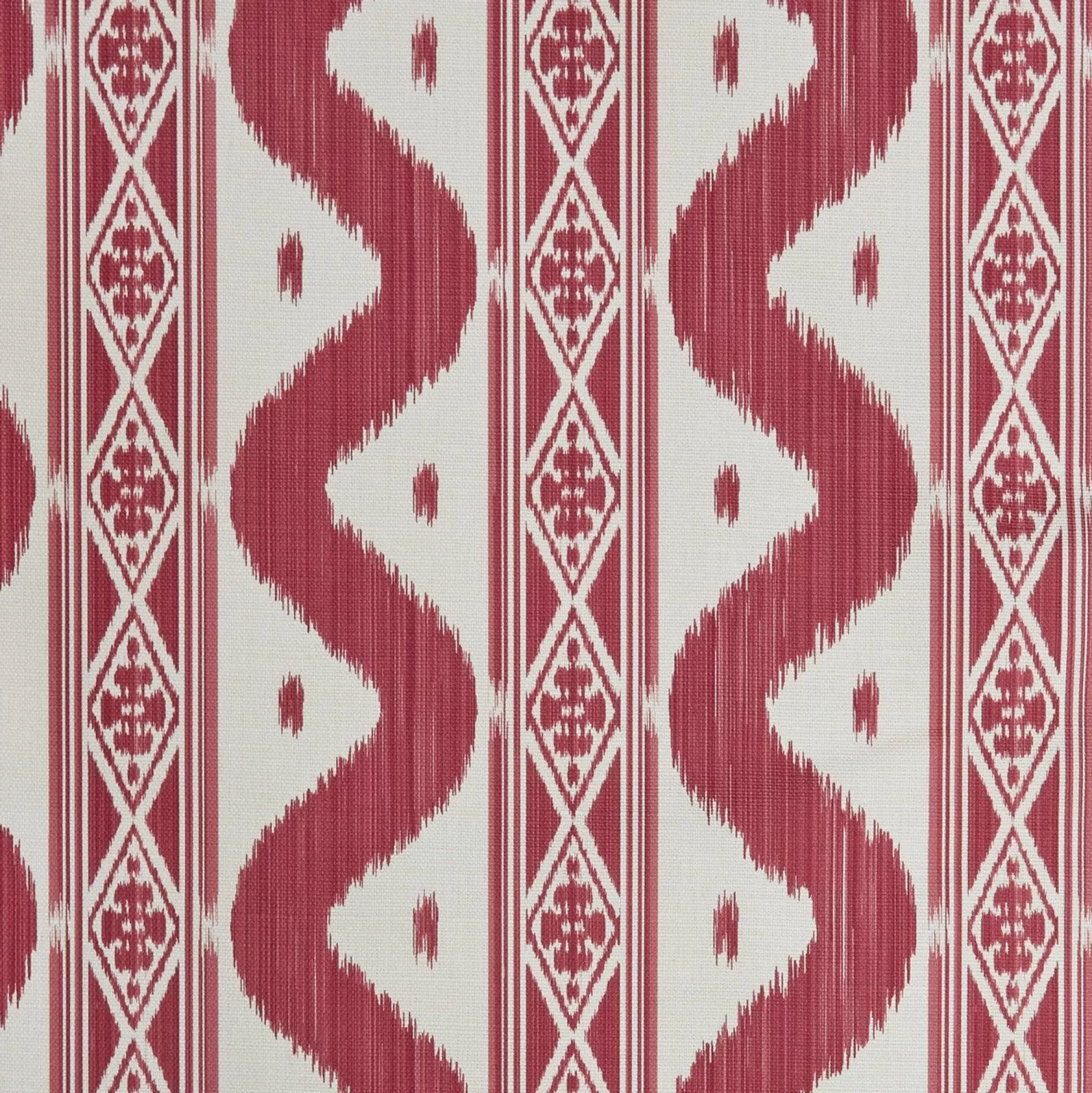 Cheap Raspberry Pink Ikat Stripe Fabric Serena Fresson Fabrics