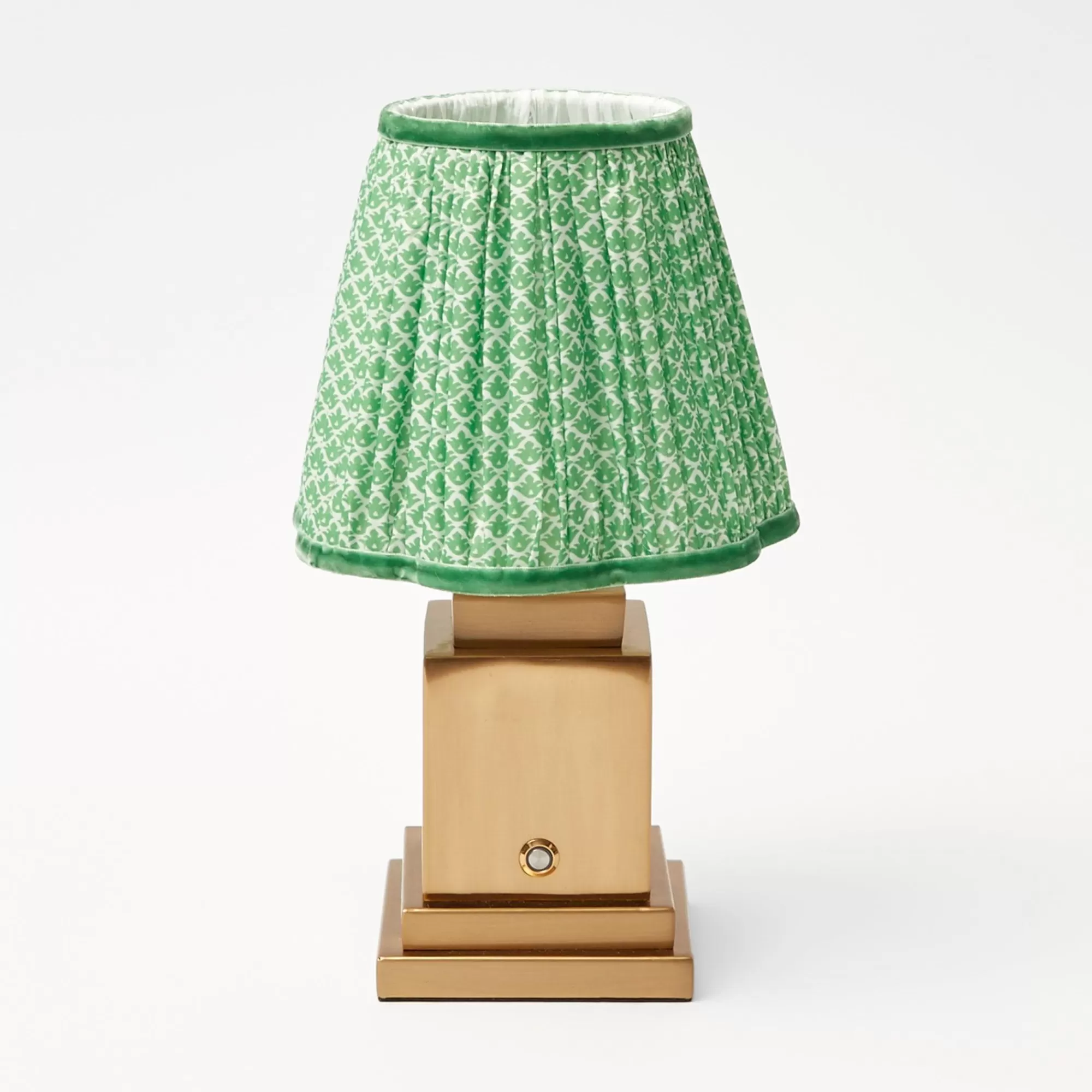 Shop Rechargeable Lamp With Green Lotus Lampshade Lamps & Lighting