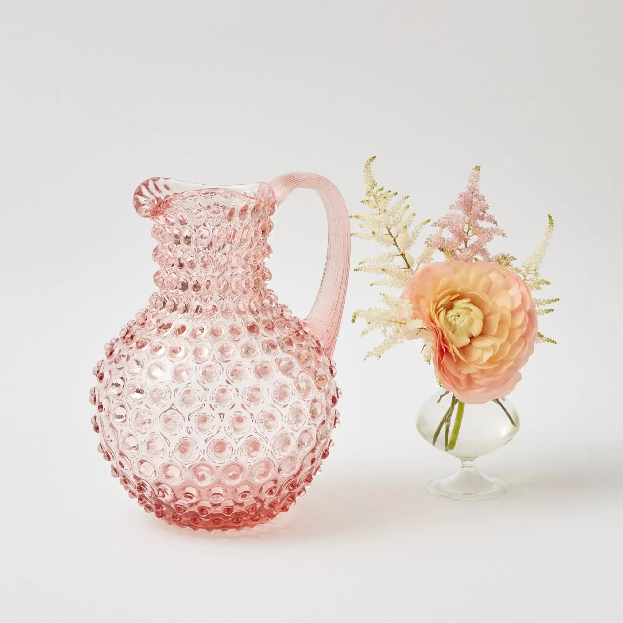 New Rose Pink Hobnail Jug Jugs