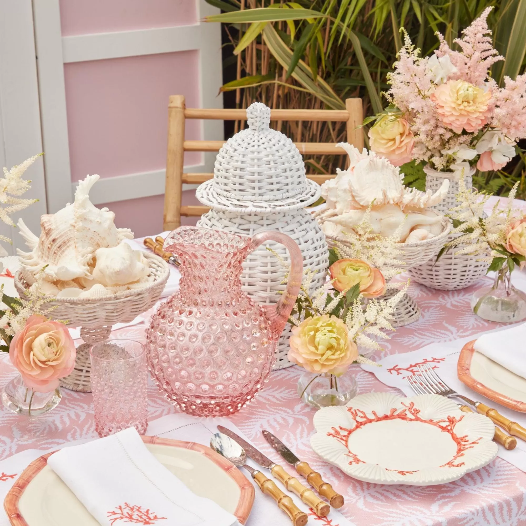 New Rose Pink Hobnail Jug Jugs