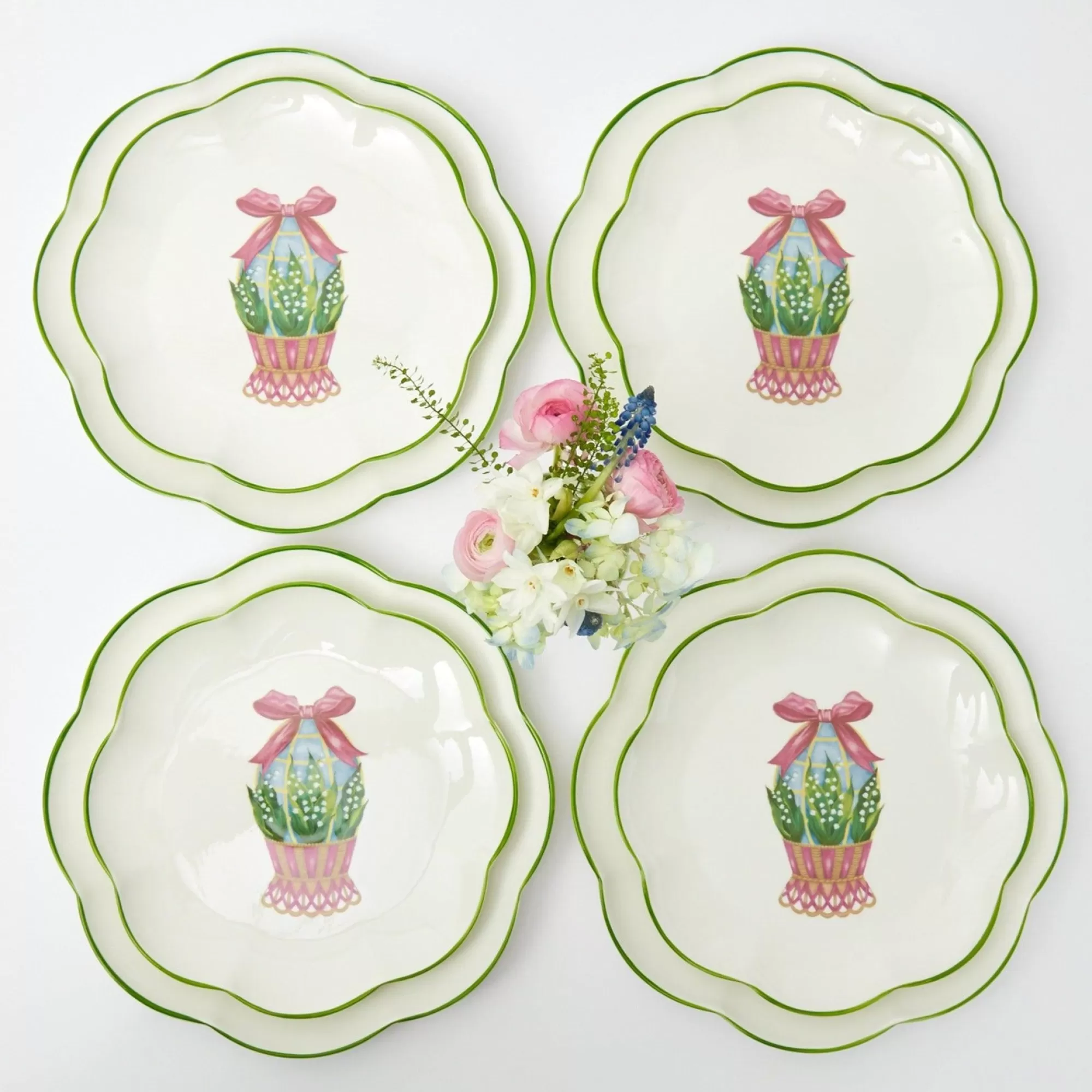 Shop Scalloped Easter Dinner & Starter Plate (Set Of 8) Crockery Sets