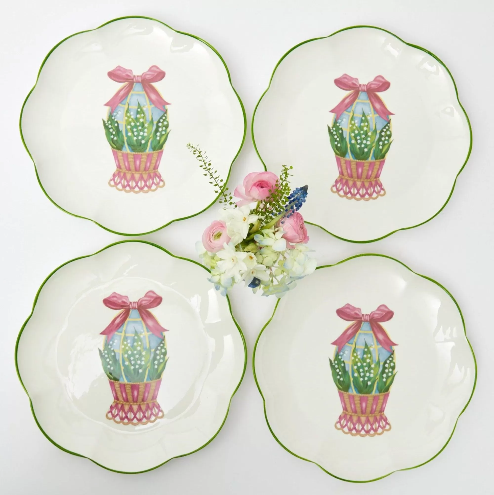 Outlet Scalloped Easter Dinner Plate (Set Of 4) Dinner Plates