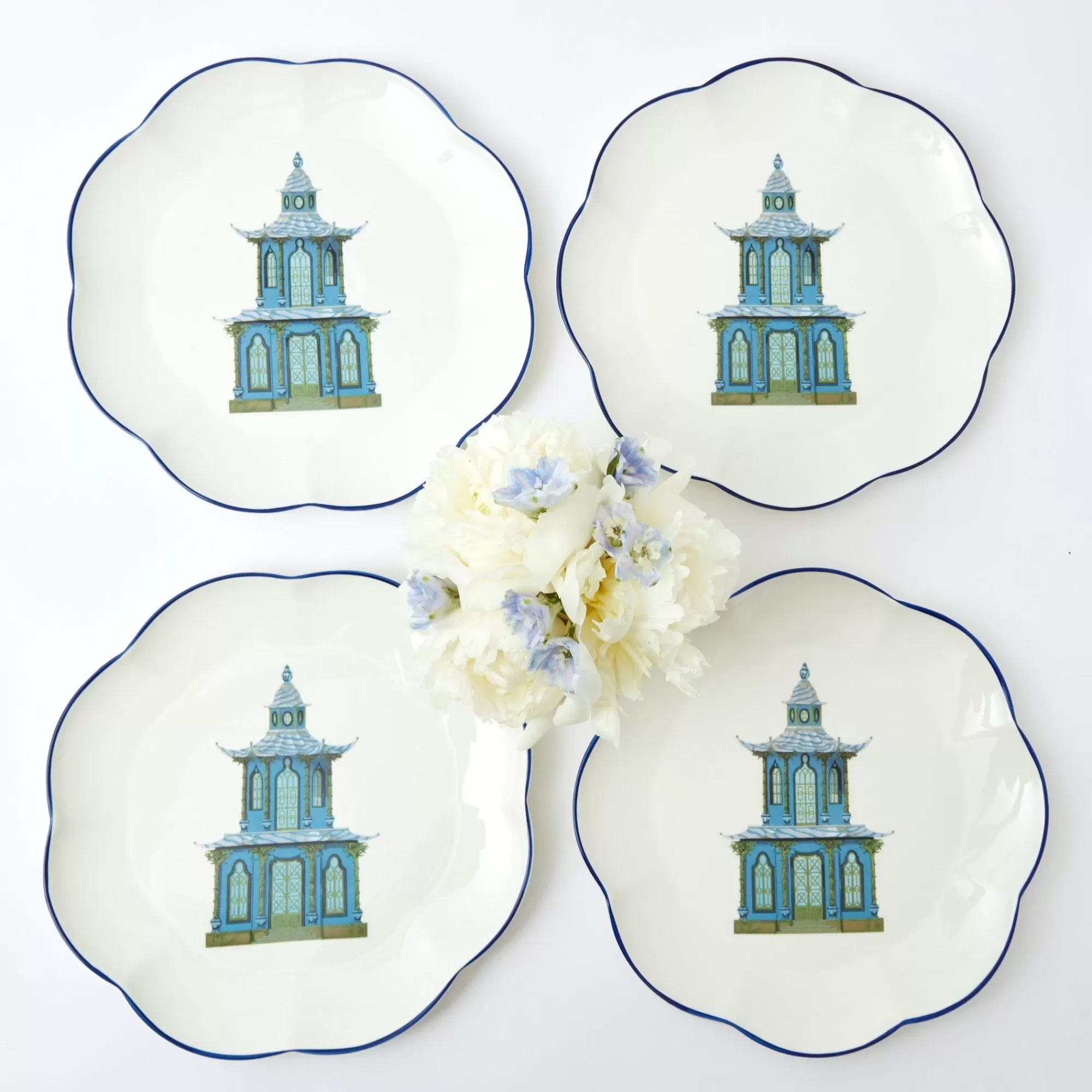 Store Scalloped Pagoda Dinner Plate (Set Of 4) Dinner Plates