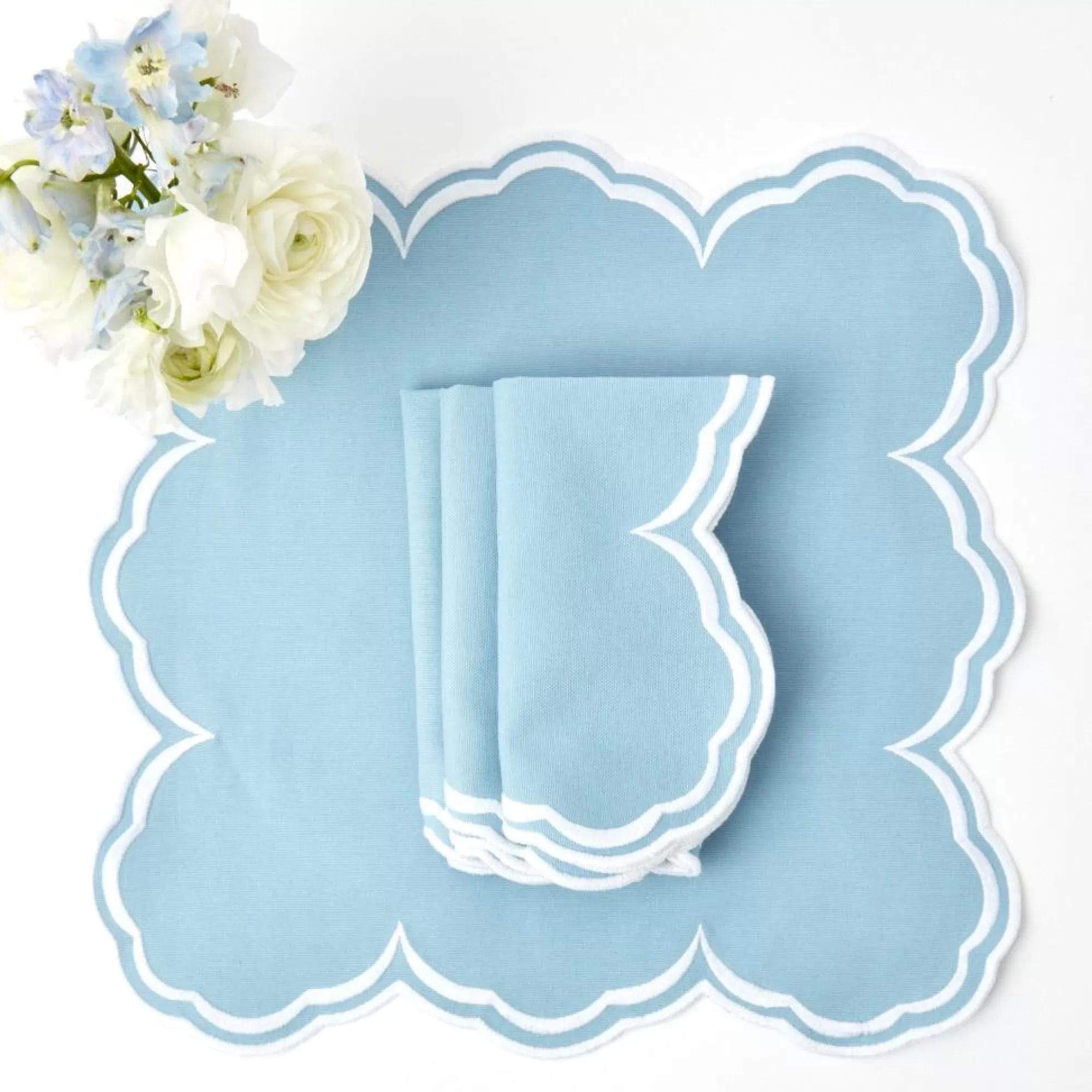 Cheap Serena Cornflower Blue Napkins (Set Of 4) Napkins