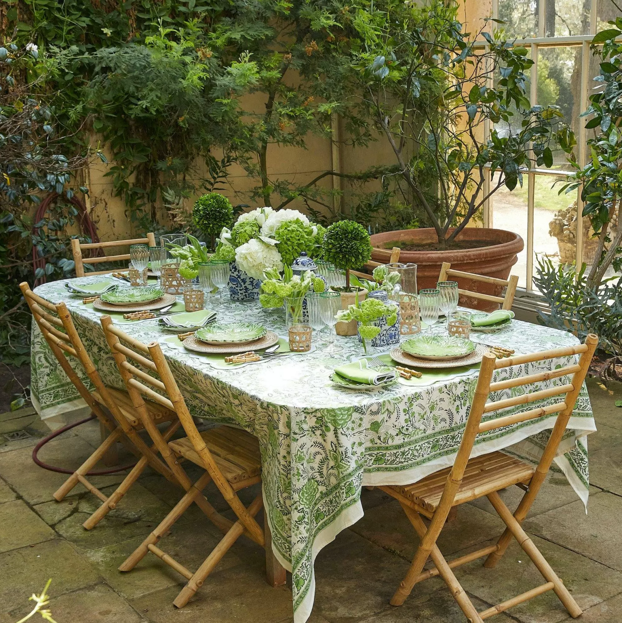 Sale Serena Green Tablecloth Tablecloths