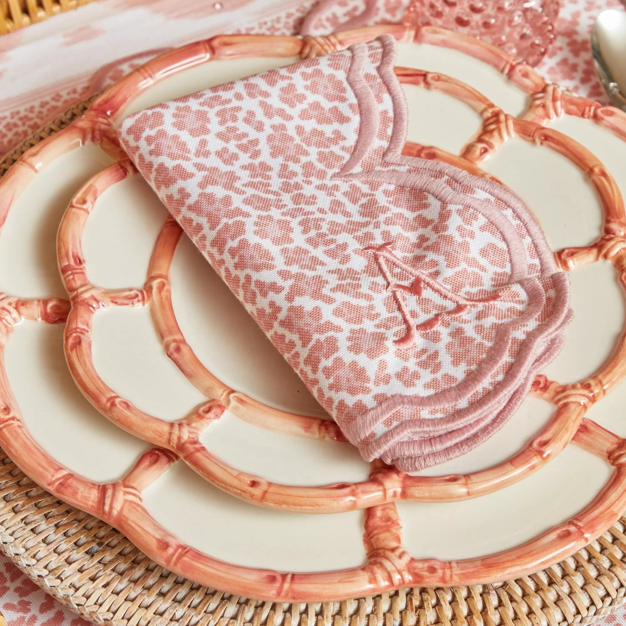 Online Serena Pink Leopard Napkins (Set Of 4) Napkins