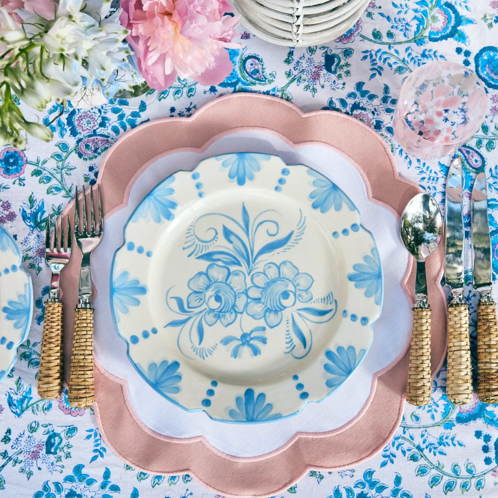 Cheap Seville Blue Gardenia Dinner Plate Dinner Plates