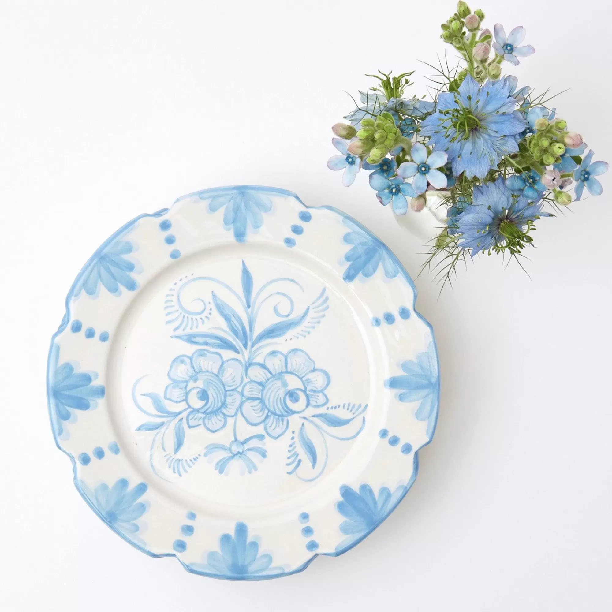 New Seville Blue Gardenia Starter Plate Seville Crockery