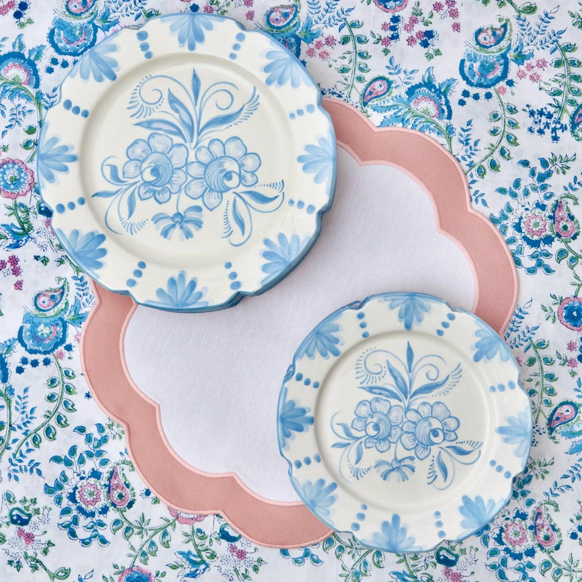 Hot Seville Blue Gardenia Starter Plate (Set Of 4) Starter Plates