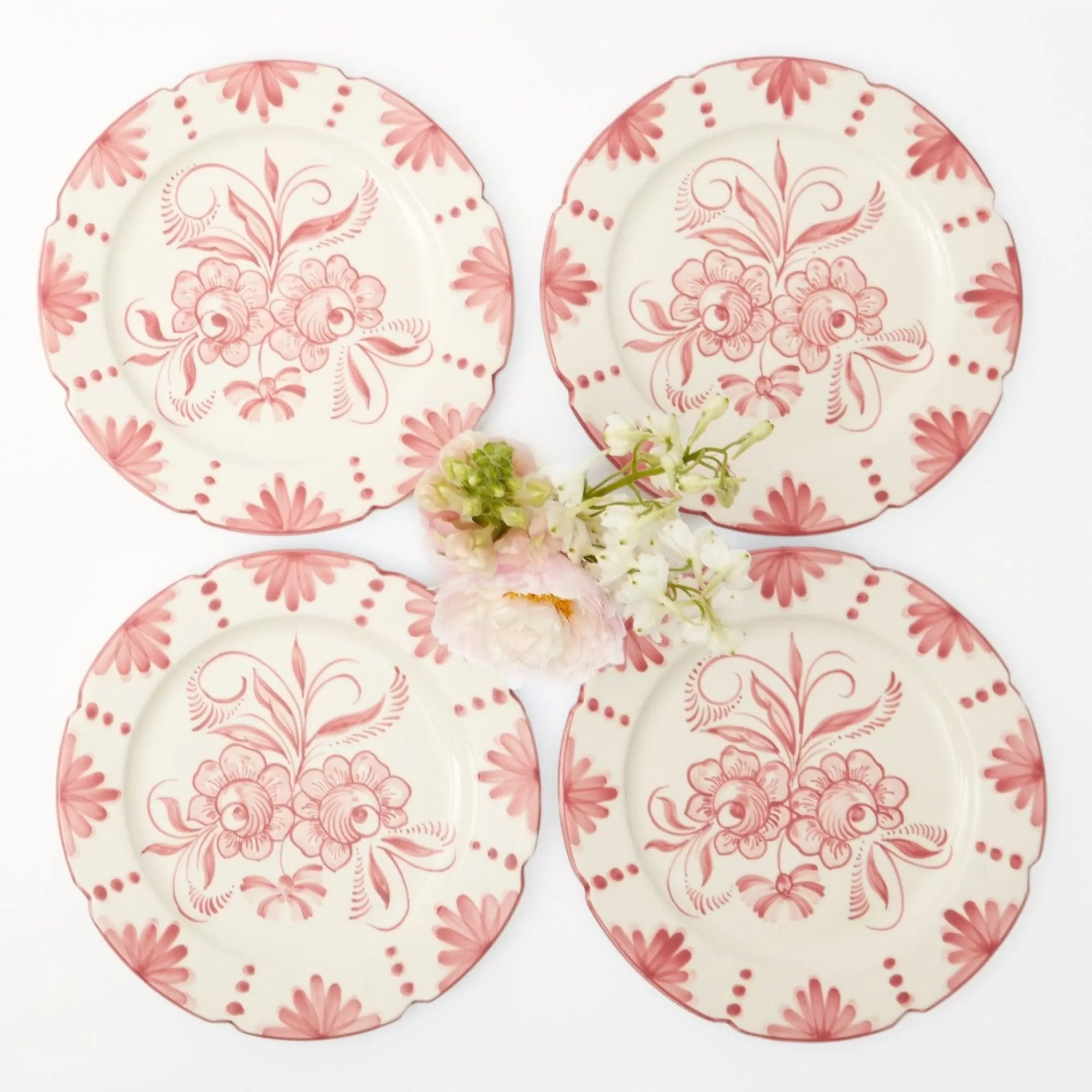 Sale Seville Pink Gardenia Dinner Plate (Set Of 4) Crockery Sets