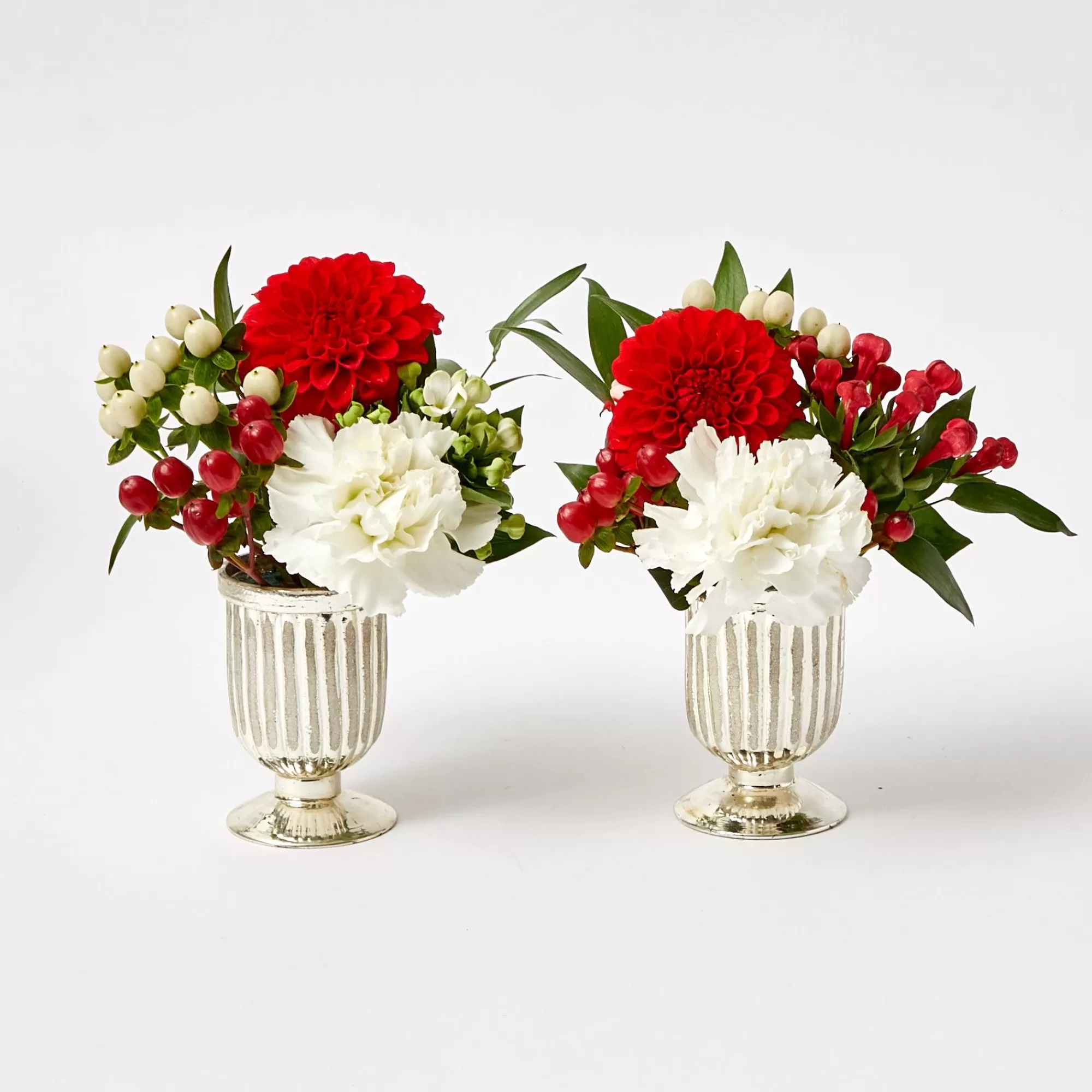 Best Small Mercury Fluted Vase (Pair) Vases