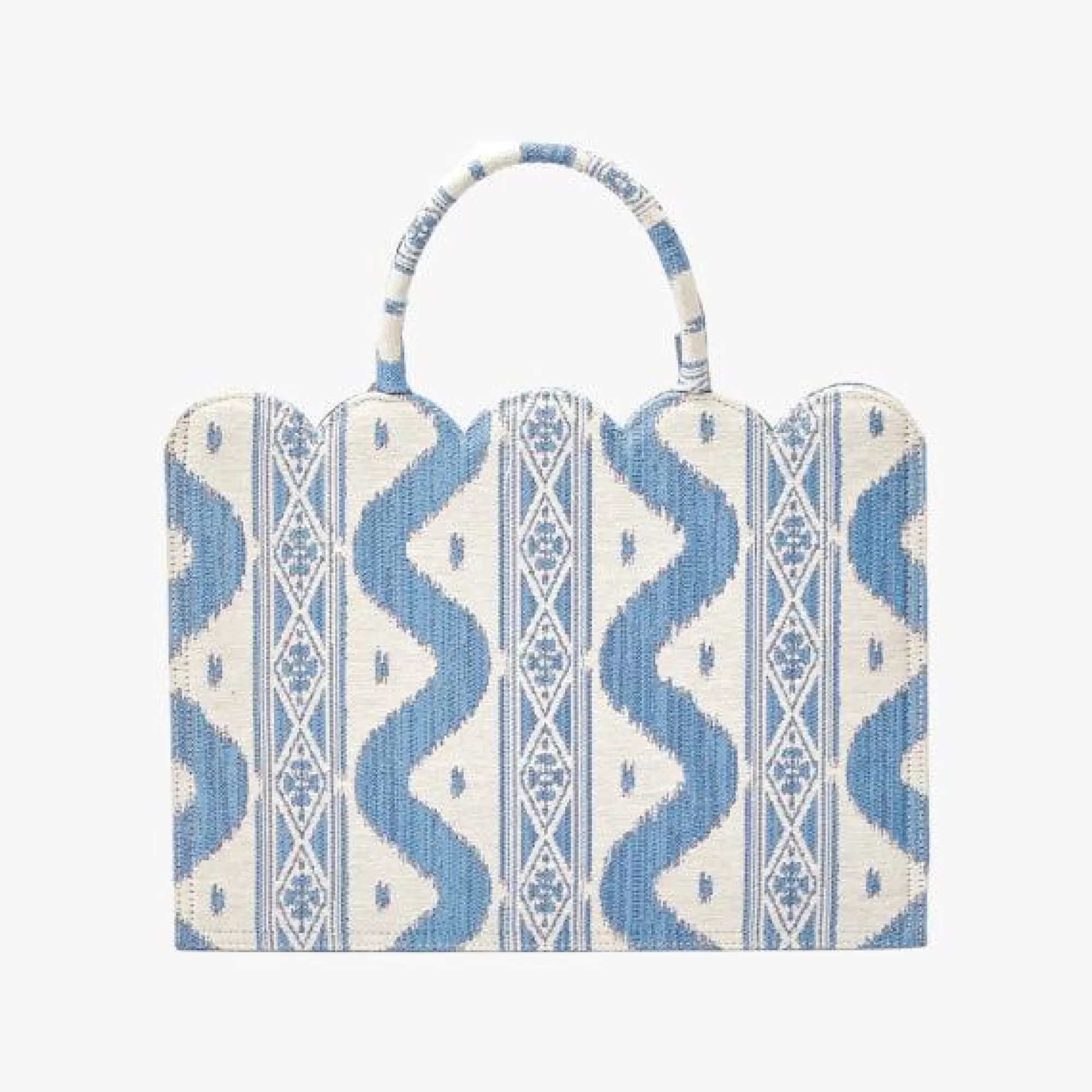 New Small Tote Bag (Blue Ikat) Women Mrs. Alice Tote Bags