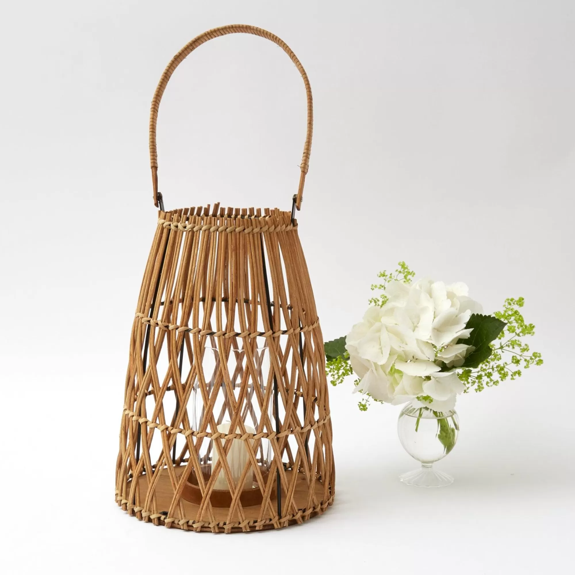 Hot Small Rattan Lantern Candle Holders