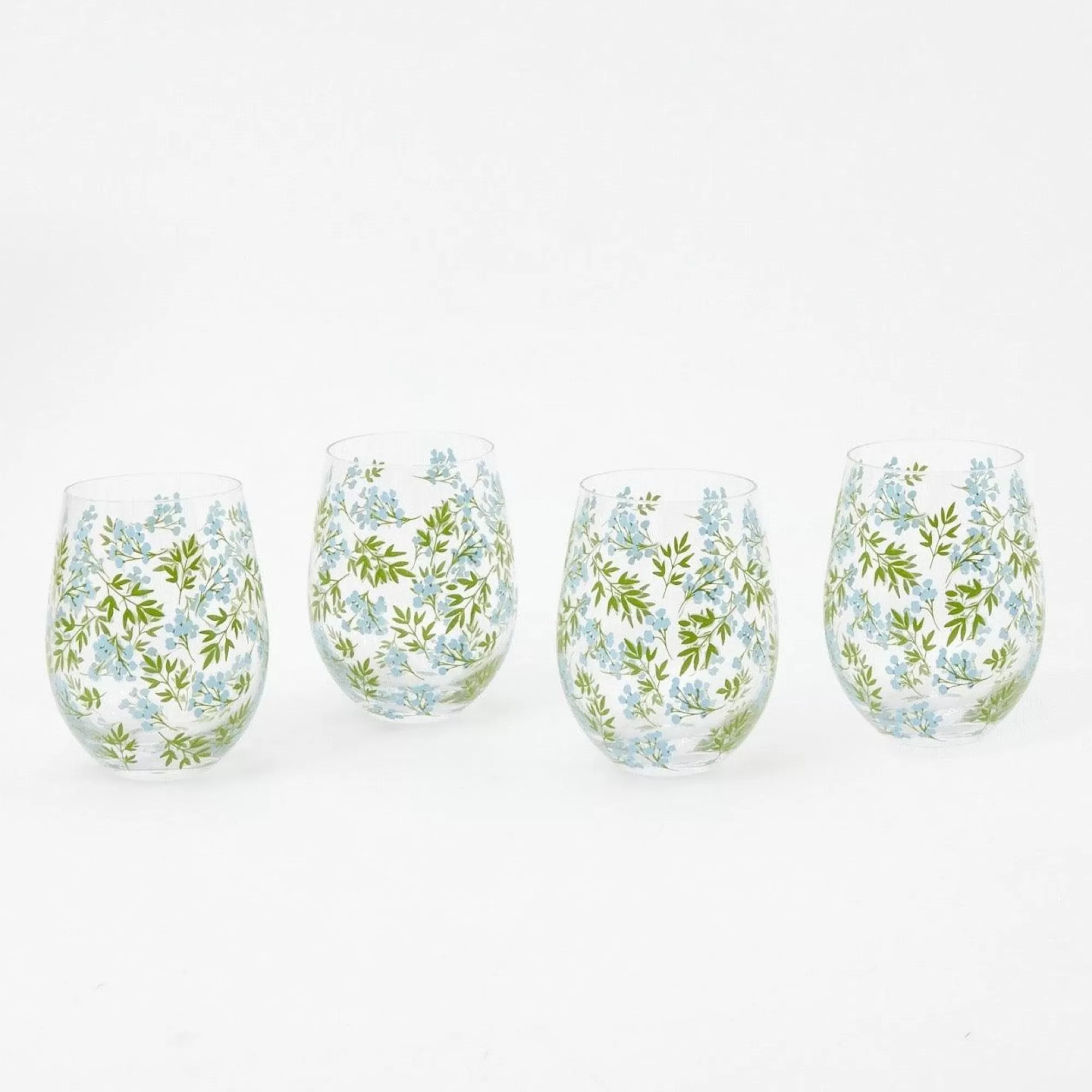 Clearance Spring Floral Glasses (Set Of 4) Glasses