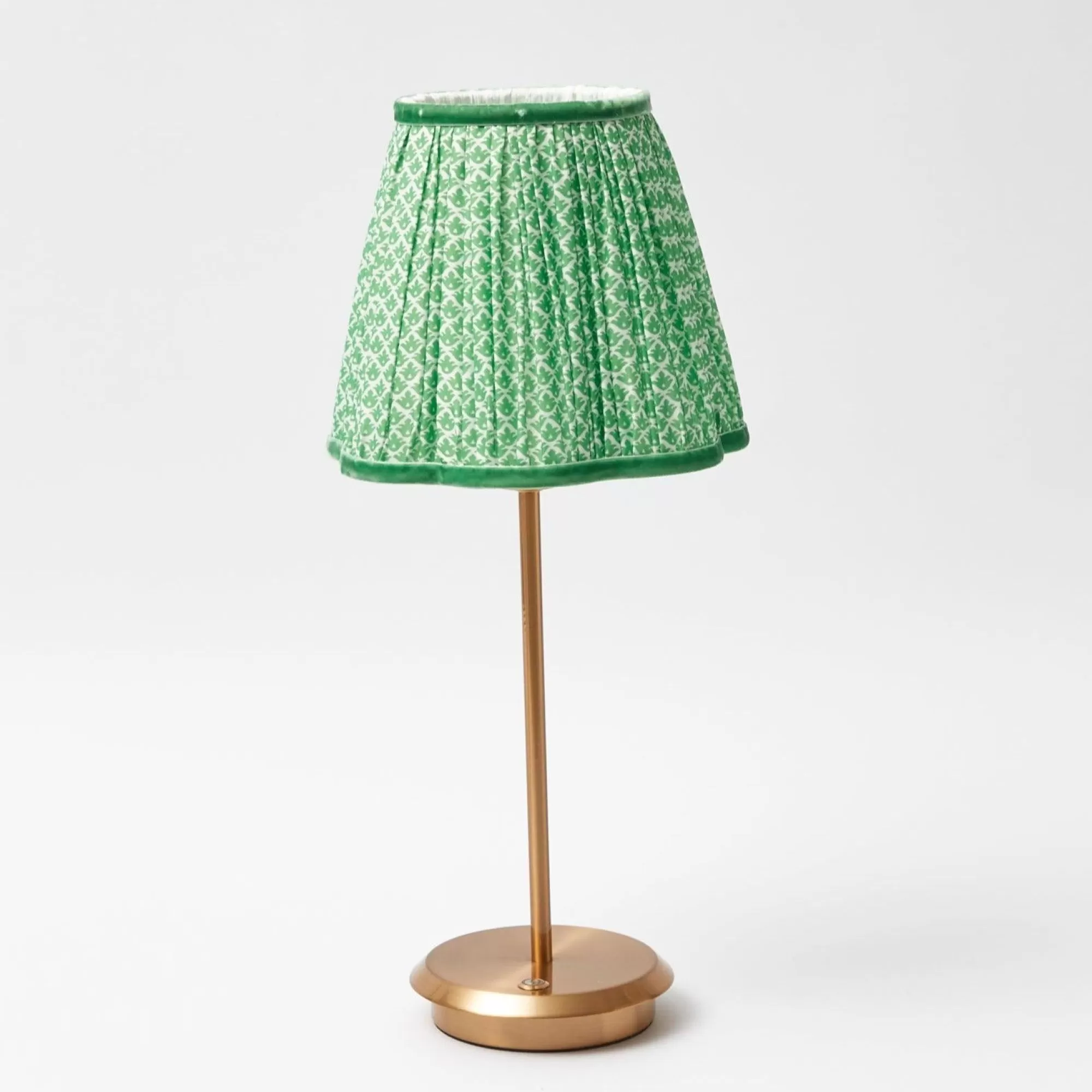 Cheap Tall Rechargeable Lamp With Green Lotus Lampshade Lamps & Lighting