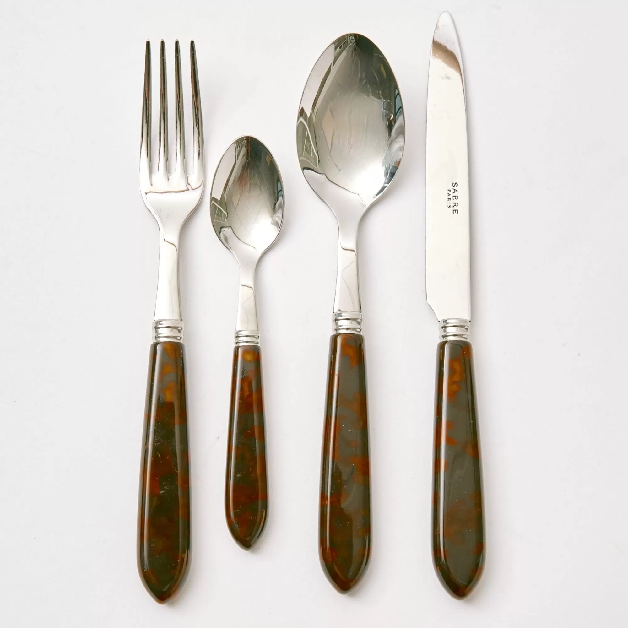 Discount Tortoiseshell Cutlery Set (4 Piece) Cutlery Sets