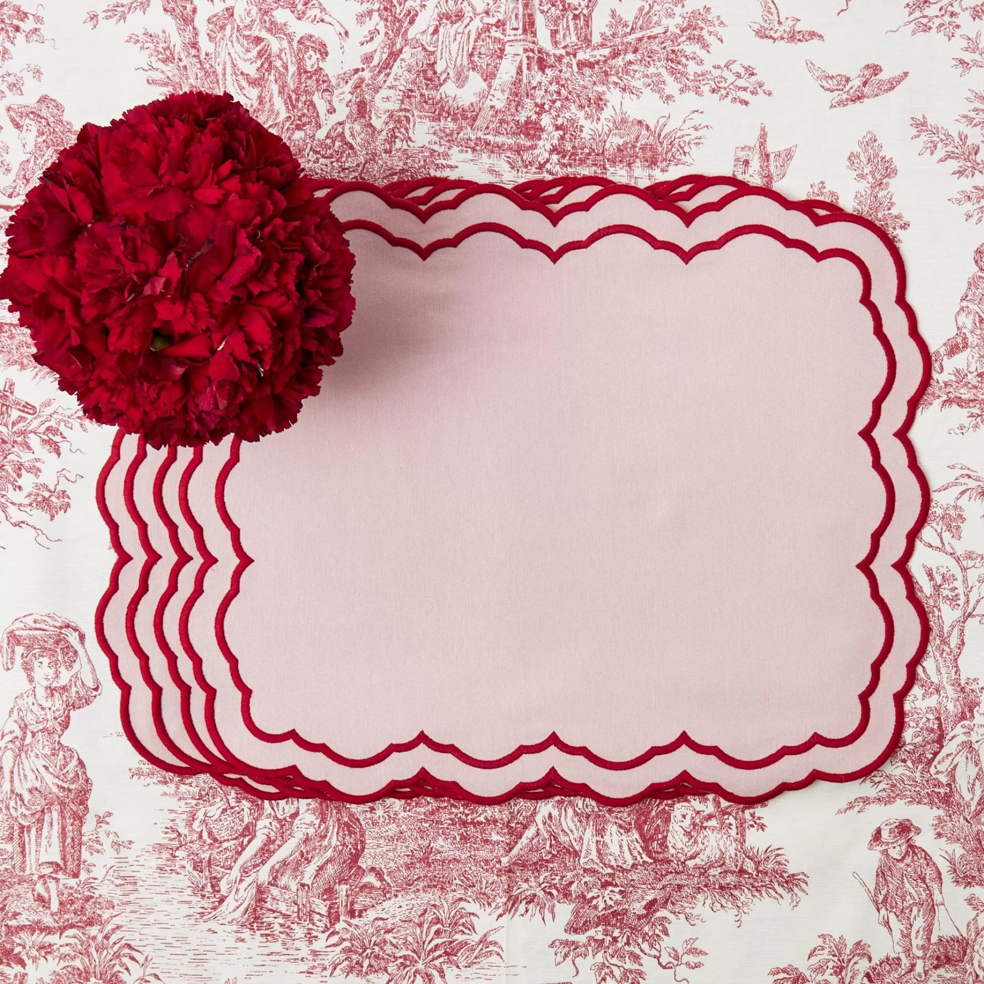 Discount Valerie Pink Placemats (Set Of 4) Placemats