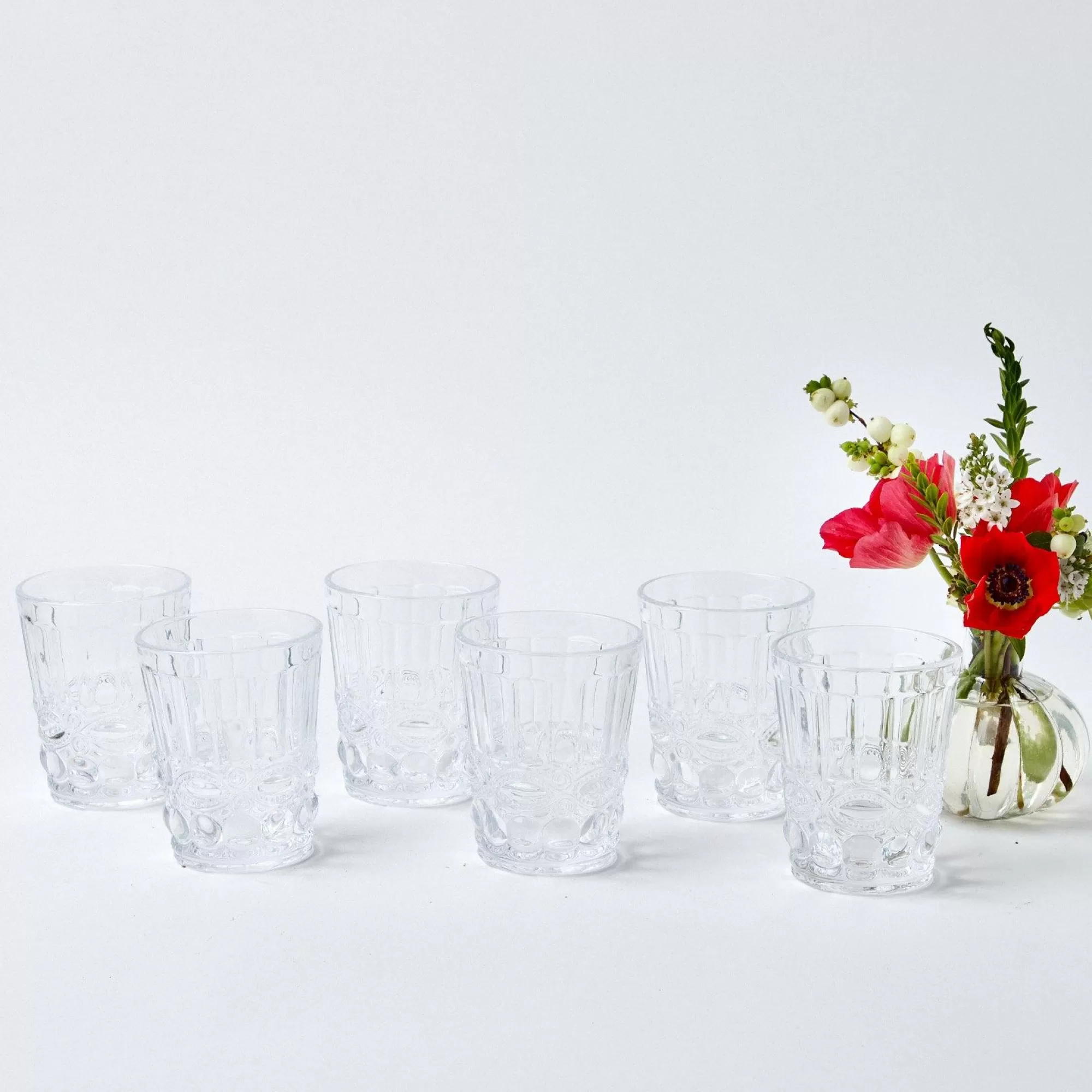 Fashion Venetian Glass Tumblers (Set Of 6) Glasses