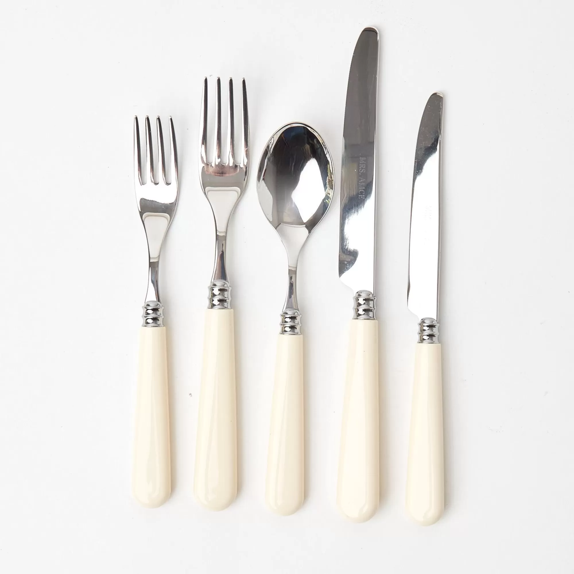 Discount White Ivory Cutlery (5 Piece) Cutlery Sets