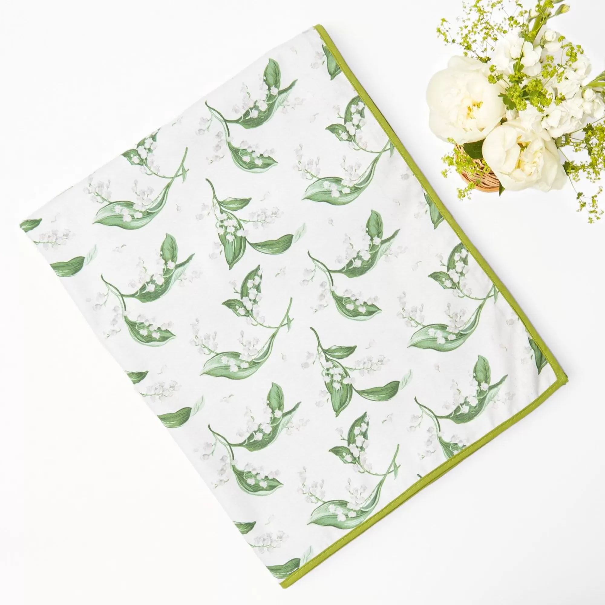 Shop White Lily Of The Valley Tablecloth Tablecloths