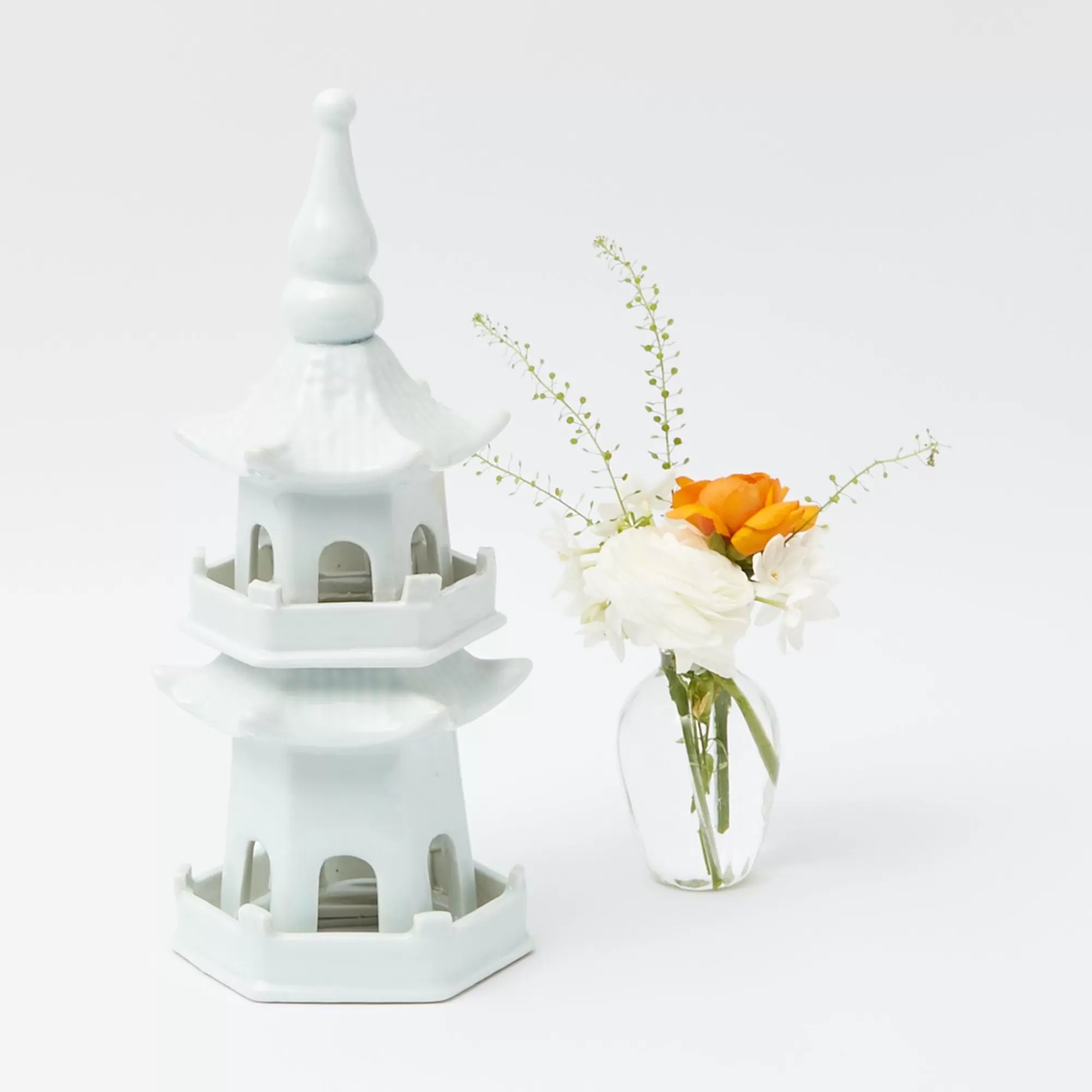 New White Porcelain Pagoda Pagodas & Lanterns