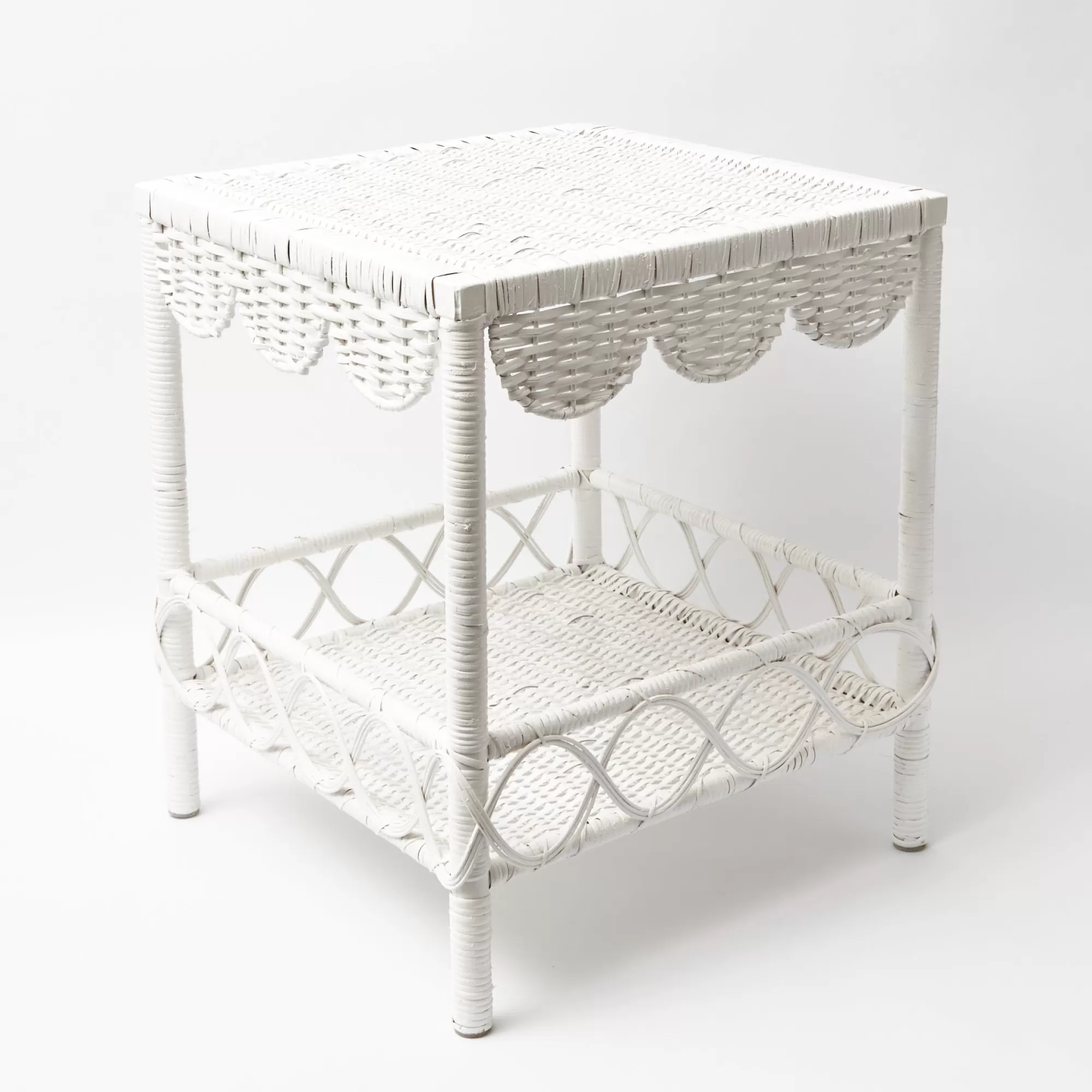 Cheap White Rattan Outdoor Side Table Rattan Furniture